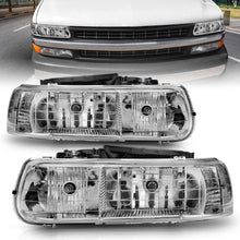 Load image into Gallery viewer, ANZO 1999-2002 Chevrolet Silverado 1500 Crystal Headlights Chrome Headlights ANZO
