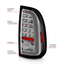Load image into Gallery viewer, ANZO 00-06 Toyota Tundra LED Taillights w/ Light Bar Chrome Housing Clear Lens Tail Lights ANZO
