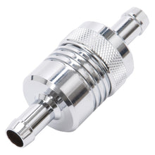 Load image into Gallery viewer, Edelbrock Fuel Filter Aluminum 3In X 01/ 1/8In 3/8In Inlet/Outlet Chrome Fuel Filters Edelbrock
