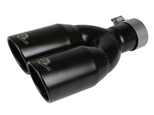 Load image into Gallery viewer, MACH Force-Xp 409 Stainless Steel Clamp-on Exhaust Tip 2.5in Inlet 3.5in Outlet - Black Tips aFe
