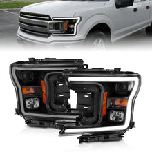 Load image into Gallery viewer, ANZO 2018-2019 Ford F-150 Projector Plank Style H.L. Black Amber (Without Switchback) Headlights ANZO
