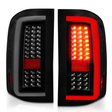 Load image into Gallery viewer, ANZO 2007-2013 Chevrolet Silverado1500/ 2500/ 3500 LED Tail Lights w/ Light Bar Black Housing Smoke Tail Lights ANZO

