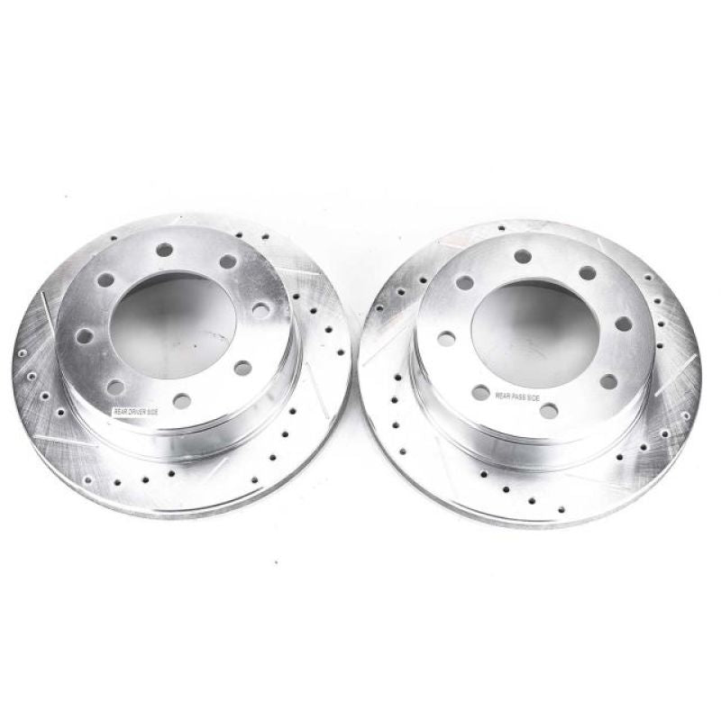 Power Stop 03-19 Chevrolet Express 2500 Rear Evolution Drilled & Slotted Rotors - Pair Brake Rotors - Slot & Drilled PowerStop