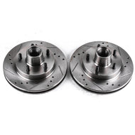Power Stop 82-87 Buick Regal Front Evolution Drilled & Slotted Rotors - Pair Brake Rotors - Slot & Drilled PowerStop