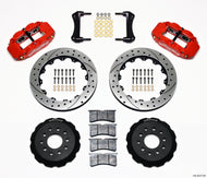 Wilwood Narrow Superlite 6R Front Hat Kit 12.88in Drill Red 88-93 Corvette C4 Big Brake Kits Wilwood