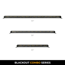 Load image into Gallery viewer, Go Rhino Xplor Blackout Combo Series Sgl Row LED Light Bar w/Amber (Side/Track Mount) 20.5in. - Blk Light Bars &amp; Cubes Go Rhino   
