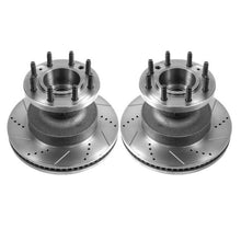 Load image into Gallery viewer, Power Stop 21-22 Ford E-450 Super Duty Front Drilled &amp; Slotted Rotor - Pair Brake Rotors - Slot &amp; Drilled PowerStop
