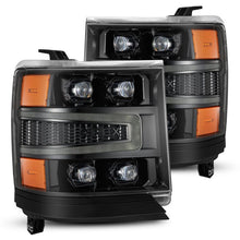 Load image into Gallery viewer, AlphaRex 16-18 Chevy 1500HD NOVA-Series LED Proj Headlghts Alpha BK Atv Lgt/SeqSig &amp; DRL(Req 810023) Headlights AlphaRex
