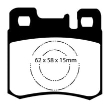 Load image into Gallery viewer, EBC 98-00 Mercedes-Benz E300 TD 3.0 TD Yellowstuff Rear Brake Pads Brake Pads - Performance EBC   

