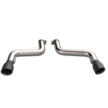 Load image into Gallery viewer, QTP 16-18 Chevrolet Camaro SS 6.2L 304SS Eliminator Muffler Delete Axle Back Exhaust w/4.5in Blk Tip Axle Back QTP
