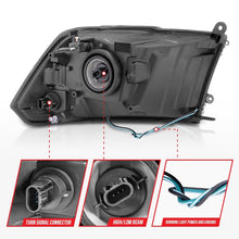Load image into Gallery viewer, ANZO 2009-2018 Dodge Ram 1500/ 2500/ 3500 Crystal Headlights w/ Light Bar Chrome Housing Headlights ANZO
