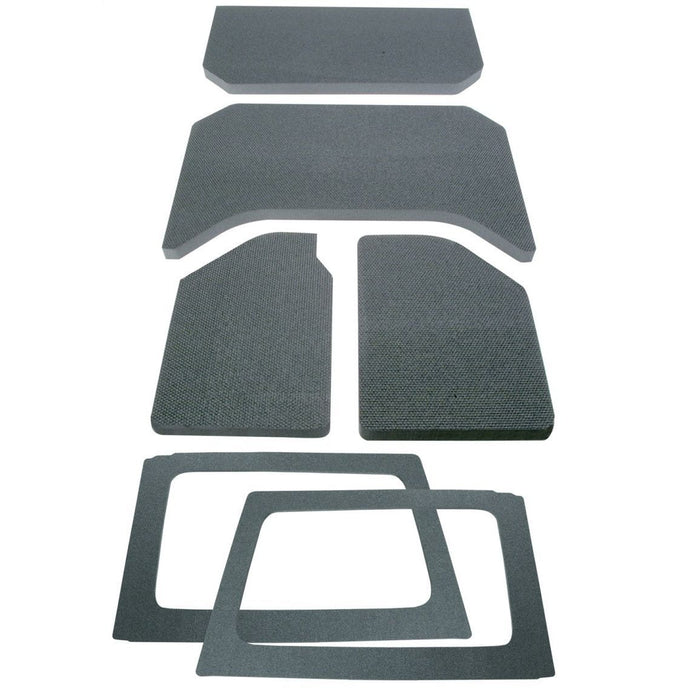 DEI 11-18 Jeep Wrangler JK 4-Door Boom Mat Complete Headliner Kit - 6 Piece - Gray Hard Top Accessories DEI