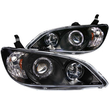 Load image into Gallery viewer, ANZO 2004-2005 Honda Civic Projector Headlights w/ Halo Black Headlights ANZO
