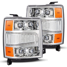 Load image into Gallery viewer, AlphaRex 04-15 Chevy 1500HD NOVA-Series LED Proj Headlights Chrome w/Activ Light/Seq Signal &amp; SB DRL Headlights AlphaRex
