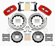 Wilwood AERO6 Front Hat Kit 14.00 Drilled Red 1999-2012 Subaru WRX w/Lines Big Brake Kits Wilwood