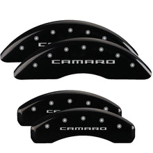 Load image into Gallery viewer, MGP 4 Caliper Covers Engraved Front &amp; Rear Gen 5/Camaro Black finish silver ch Caliper Covers MGP
