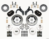 Wilwood Forged Dynalite Front Kit 11.00in Drilled 65-68 Chevy Impala -Drum Spindle Big Brake Kits Wilwood