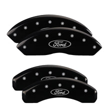 Load image into Gallery viewer, MGP 4 Caliper Covers Engraved Front &amp; Rear SVT Black finish silver ch Caliper Covers MGP
