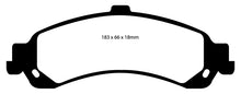 Load image into Gallery viewer, EBC 02 Cadillac Escalade 5.3 (PBR rear caliper) Yellowstuff Rear Brake Pads Brake Pads - Performance EBC   
