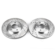 Power Stop 00-01 Chrysler Neon Front Evolution Drilled & Slotted Rotors - Pair Brake Rotors - Slot & Drilled PowerStop