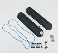Load image into Gallery viewer, Granatelli 96-22 GM LS Tall Valve Cover w/Angled Coil Mounts - Black Wrinkle (Pair) Valve Covers Granatelli Motor Sports
