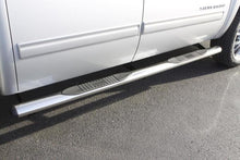 Load image into Gallery viewer, Lund 99-13 Chevy Silverado 1500 Ext. Cab 4in. Oval Straight SS Nerf Bars - Polished Nerf Bars LUND
