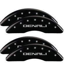 Load image into Gallery viewer, MGP 4 Caliper Covers Engraved Front &amp; Rear Denali Black finish silver ch Caliper Covers MGP
