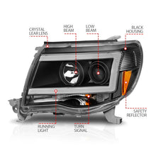 Load image into Gallery viewer, ANZO 05-09 Toyota Tacoma Projector Light Bar Style Headlights w/ C Light Bar Headlights ANZO

