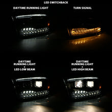 Load image into Gallery viewer, ANZO 2009-2018 Dodge Ram 1500 Projector H.L. Switchback Chrome Amber Headlights ANZO

