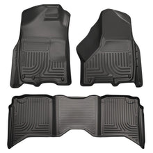 Load image into Gallery viewer, Husky Liners 2012 Dodge Ram 1500/2500 Crew Cab WeatherBeater Combo Black Floor Liners Floor Mats - Rubber Husky Liners

