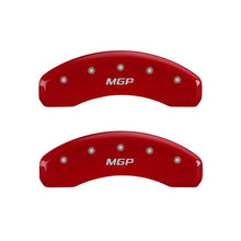 Load image into Gallery viewer, MGP Rear set 2 Caliper Covers Engraved Rear MGP Red finish silver ch Caliper Covers MGP

