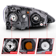 Load image into Gallery viewer, ANZO 2002-2004 Acura Rsx Crystal Headlights Black Headlights ANZO
