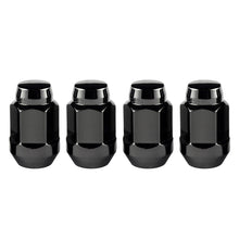 Load image into Gallery viewer, McGard Hex Lug Nut (Cone Seat Bulge Style) M14X1.5 / 22mm Hex / 1.635in. Length (4-Pack) - Black Lug Nuts McGard
