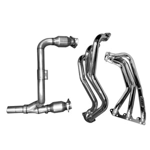 BBK 07-11 Jeep 3.8 V6 Long Tube Exhaust Headers And Y Pipe And Converters - 1-5/8 Chrome Headers & Manifolds BBK   