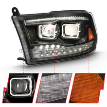 Load image into Gallery viewer, ANZO 2009-2018 Dodge Ram 1500 Projector H.L. Switchback Chrome Amber Headlights ANZO
