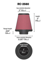 Load image into Gallery viewer, K&amp;N Universal Clamp-On Air Filter 2in FLG / 3-1/8in B / 2in T / 3in L Air Filters - Universal Fit K&amp;N Engineering   
