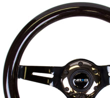 Load image into Gallery viewer, NRG Classic Wood Grain Steering Wheel (310mm) Black w/Black Chrome 3-Spoke Center Steering Wheels NRG
