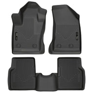 Husky Liners 2017 Jeep Compass Weatherbeater Black Front & 2nd Seat Floor Liners Floor Mats - Rubber Husky Liners