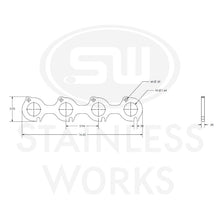 Load image into Gallery viewer, Stainless Works Small Block Ford 4.6L 2V Round Port Header 304SS Exhaust Flanges 1-5/8in Primaries Flanges Stainless Works
