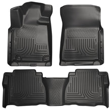 Load image into Gallery viewer, Husky Liners 14 Toyota Tundra Weatherbeater Black Front &amp; 2nd Seat Floor Liners Floor Mats - Rubber Husky Liners
