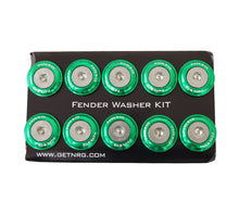 Load image into Gallery viewer, NRG Fender Washer Kit w/Rivets For Plastic (Green) - Set of 10 Hardware Kits - Other NRG
