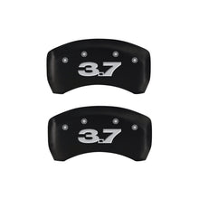 Load image into Gallery viewer, MGP 4 Caliper Covers Engraved Front Mustang Engraved Rear 37 Red finish silver ch Caliper Covers MGP
