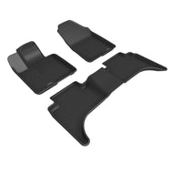 3D MAXpider 2022 Hyundai Santa Cruz 5 Seat Kagu Black R1 R2 Floor Mats - Rubber 3D MAXpider   
