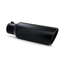 Load image into Gallery viewer, MBRP Universal Tip 6in OD Rolled End 4in Inlet 18in L Black Coated Exhaust Tip Tips MBRP
