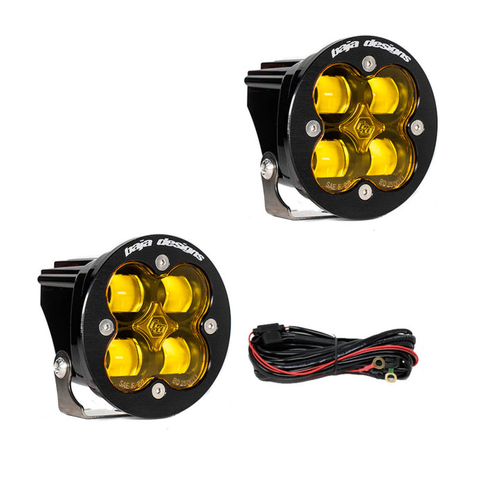 Baja Designs Squadron R SAE LED Spot Light - Amber - Pair Fog Lights Baja Designs