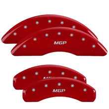 Load image into Gallery viewer, MGP 4 Caliper Covers Engraved Front &amp; Rear MGP Red finish silver ch Caliper Covers MGP
