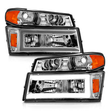 Load image into Gallery viewer, ANZO 04-12 GM Colorado/Canyon/I-Series Crystal Headlights - w/ Light Bar Chrome Housing 4pcs Headlights ANZO
