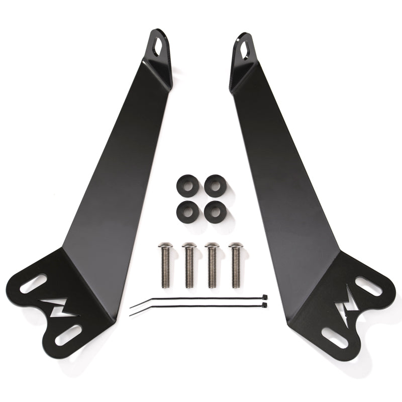 ANZO 2007-2015 Jeep Wrangler 12in inch LED Bar Hood Mounting Brackets Light Mounts ANZO