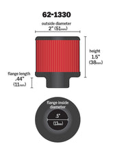 Load image into Gallery viewer, K&amp;N Clamp On Rubber Base Crankcase Vent Filter 0.5in Flange ID 2in OD 1.5in Height Air Filters - Universal Fit K&amp;N Engineering   
