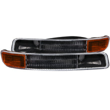 Load image into Gallery viewer, ANZO 1999-2006 Gmc Sierra 1500 Euro Parking Lights Black w/ Amber Reflector Lights Corner ANZO
